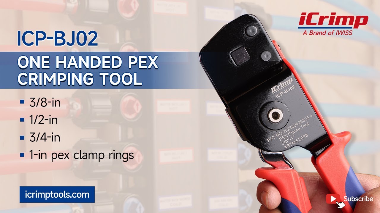 True One-Handed Operation With iCrimp ICP-BJ02 PEX Clamp Tool