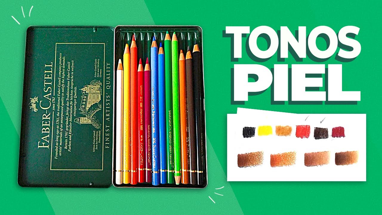 Cuantos TONOS PIEL hay en un Set de 12 Colores Faber Castell Polychromos