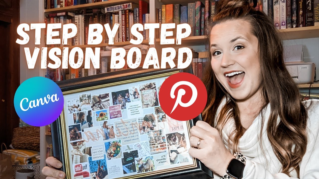How to Make a Vision Board on Canva and Pinterest| CANVA Digital Vision Board Step by Step