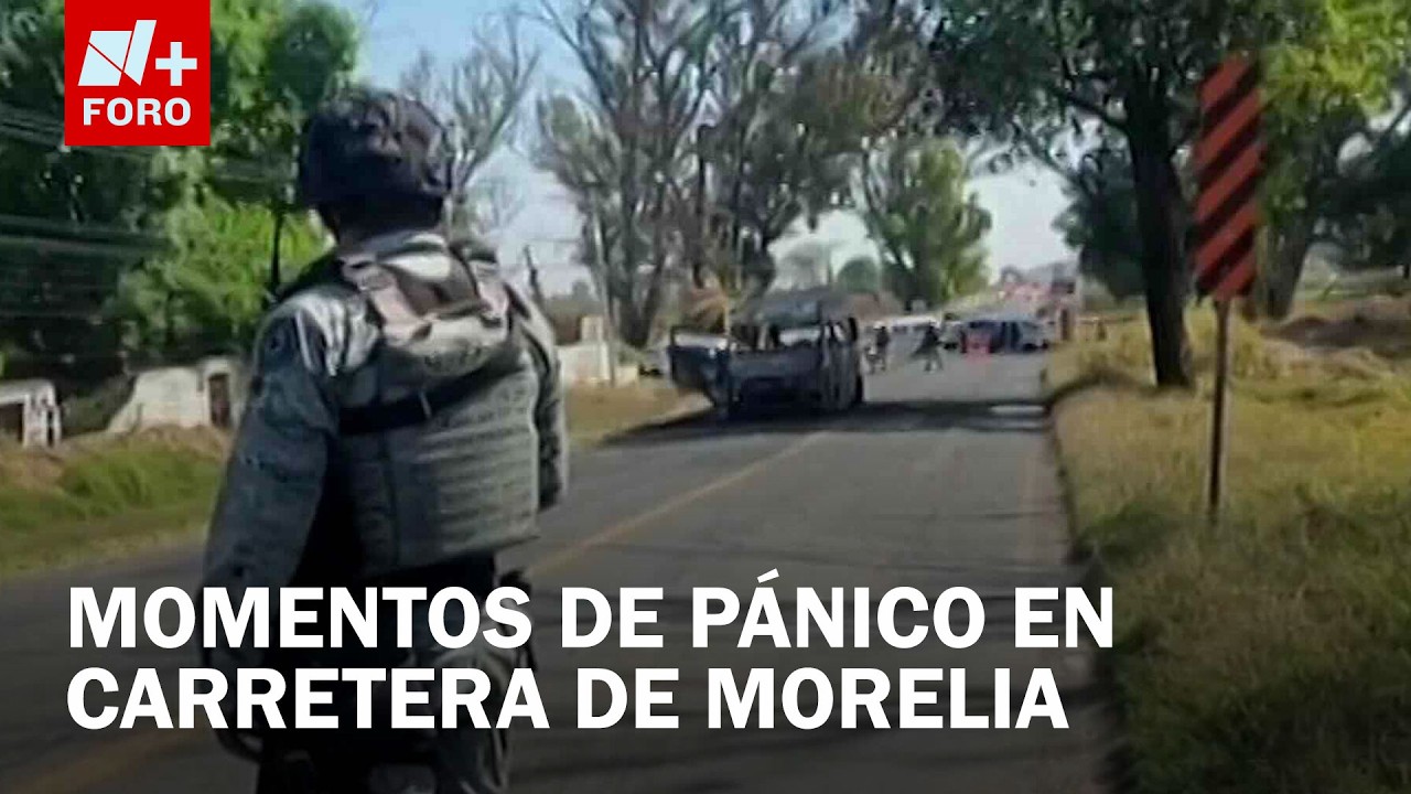 Hombres armados bajan a pasajeros y prenden fuego a combi en Morelia