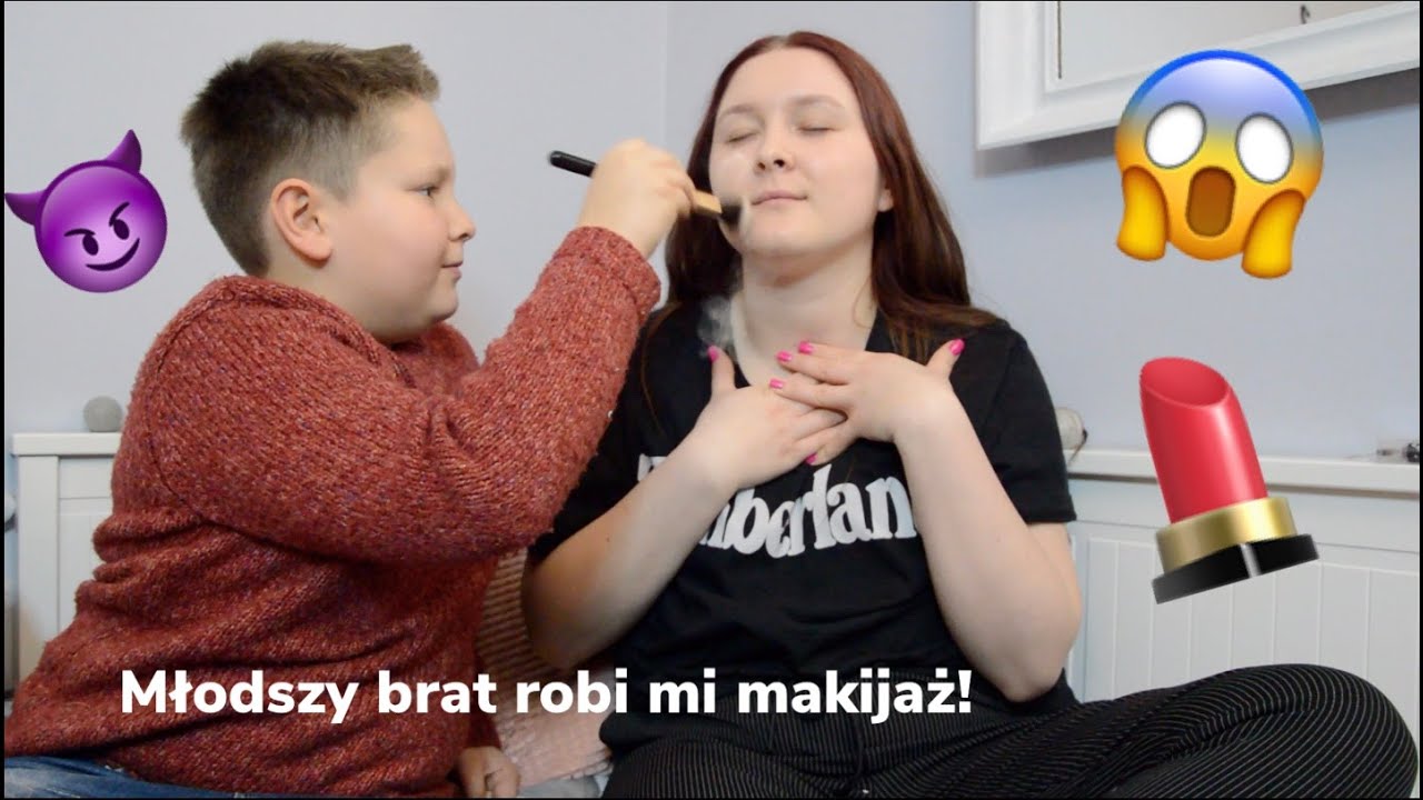 MŁODSZY BRAT ROBI MI MAKIJAŻ (FAIL) | SARA ROSS