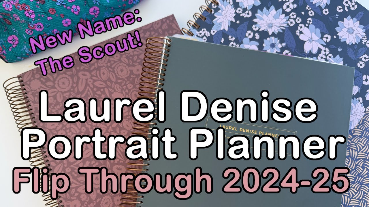 Laurel Denise Portrait Planner Flip Through 2024–2025 | Aug Project Planner Setup + LD Planner Chat