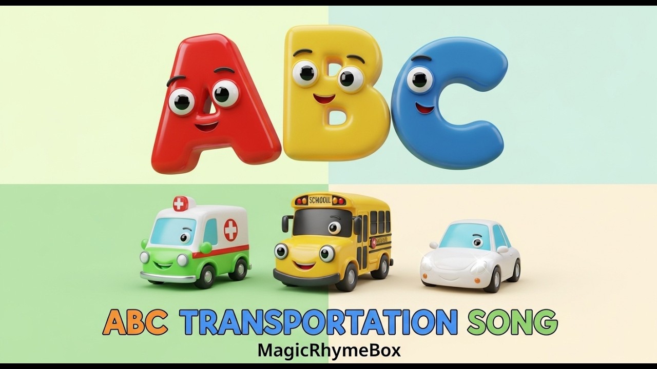 A–Z Transportation Phonics Song for Kids | Learn Vehicles Alphabet