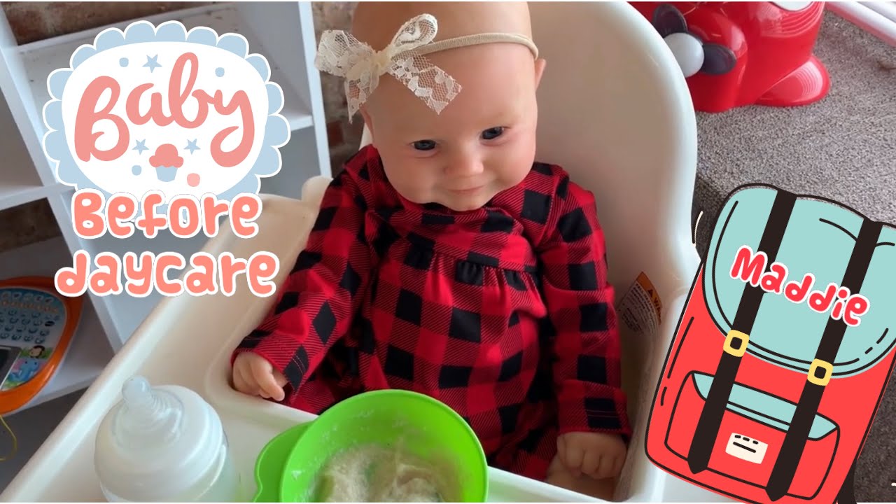 ❤️ Maddie Before daycare routine 💙 how we get her ready for school reborn videos