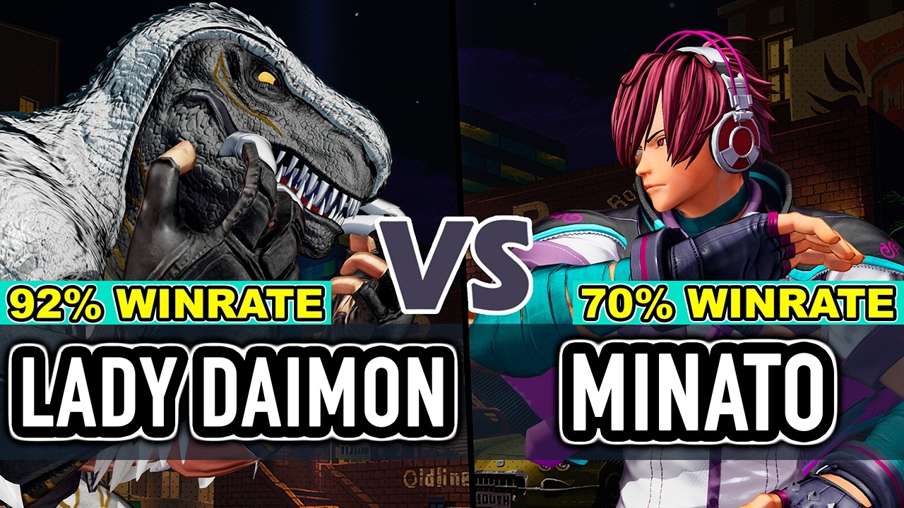 KOF XV ▰ LADY DAIMON (Shun'ei / Ángel / Antonov) vs MINATO (Dinosaur / Antonov / Rock)