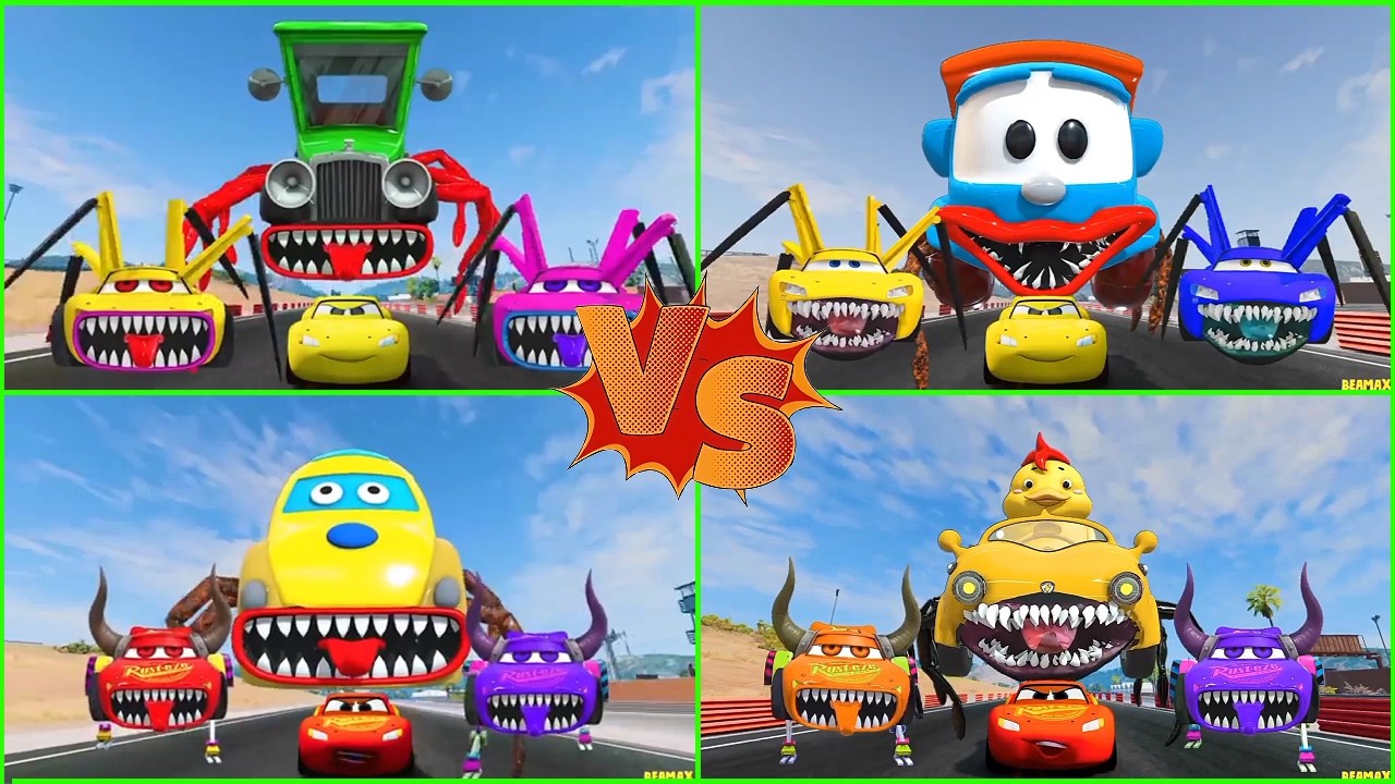 ULTIMATE CAR BATTLE! 🚗🔥 McQueen Eater vs Mega Monster Trucks | GTA 5 FIGHT