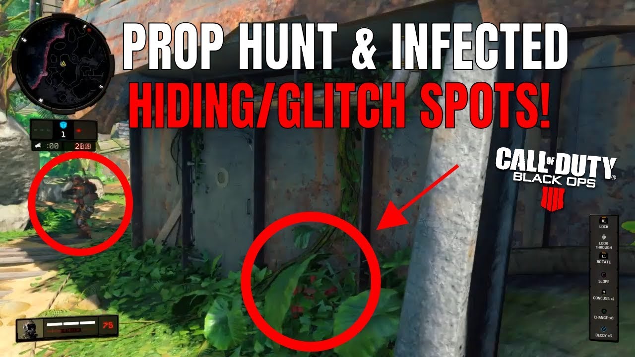 ALL BEST HIDING/GLITCH SPOTS FOR PROP HUNT & INFECTED in BO4!
