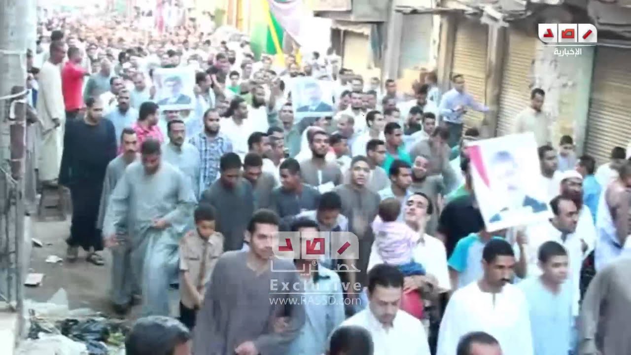 قنا   مسيرة حاشدة عقب صلاة العيد بمدينة قوص رافضة للانقلاب العسكري