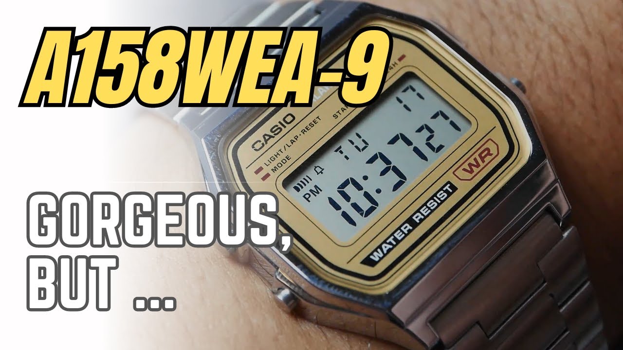 The Goldface Casio A-158W Review, Pros and Cons ( A158WEA, A158, A158W)