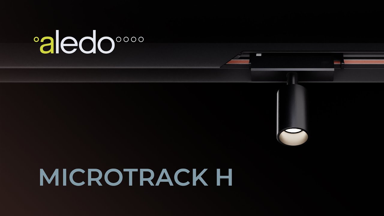 Трековая система освещения MICROTRACK H: низковольтный токопроводящий профиль || aledo
