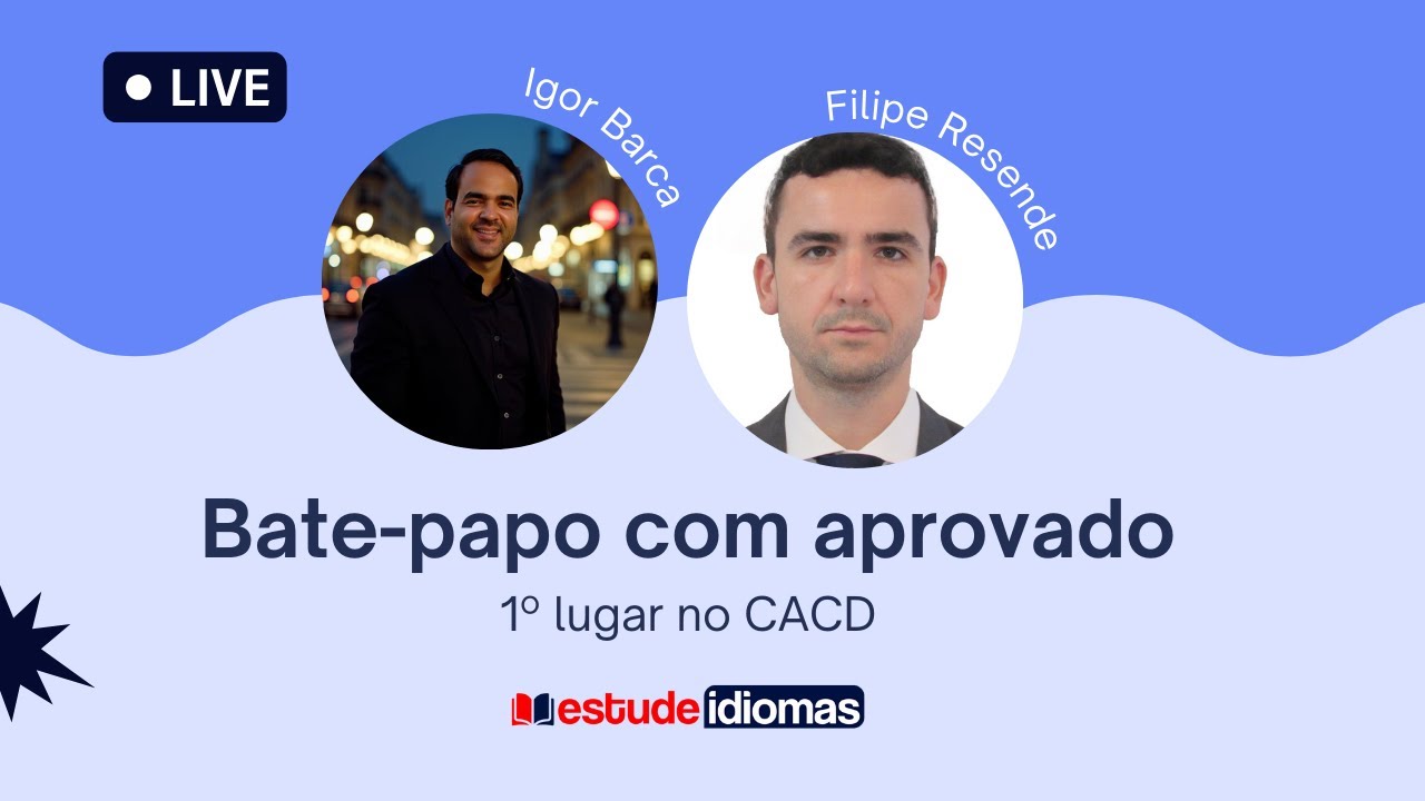 Bate-papo com Filipe Resende, aprovado em 1º lugar no CACD
