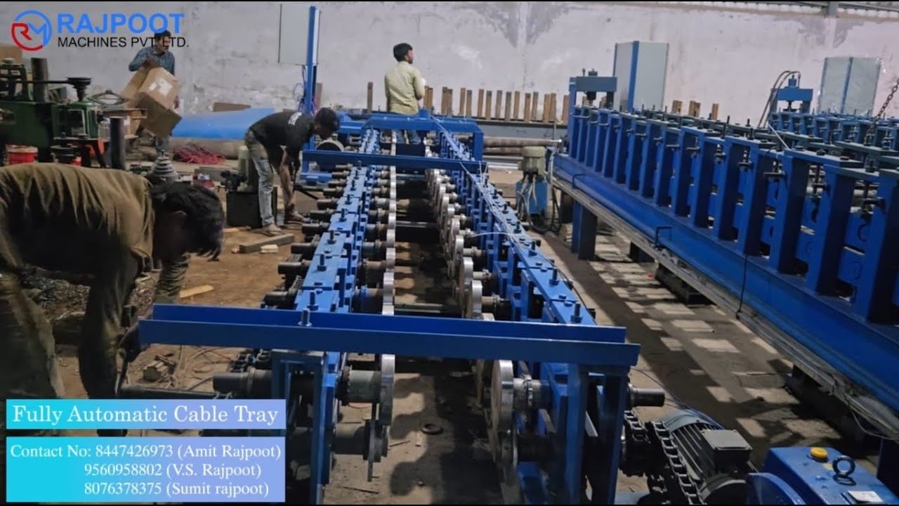 Cable tray roll forming machine