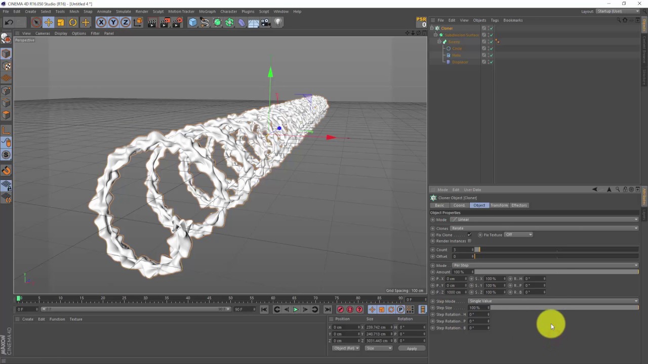 Cinema 4D tutorial: Clipped Helix