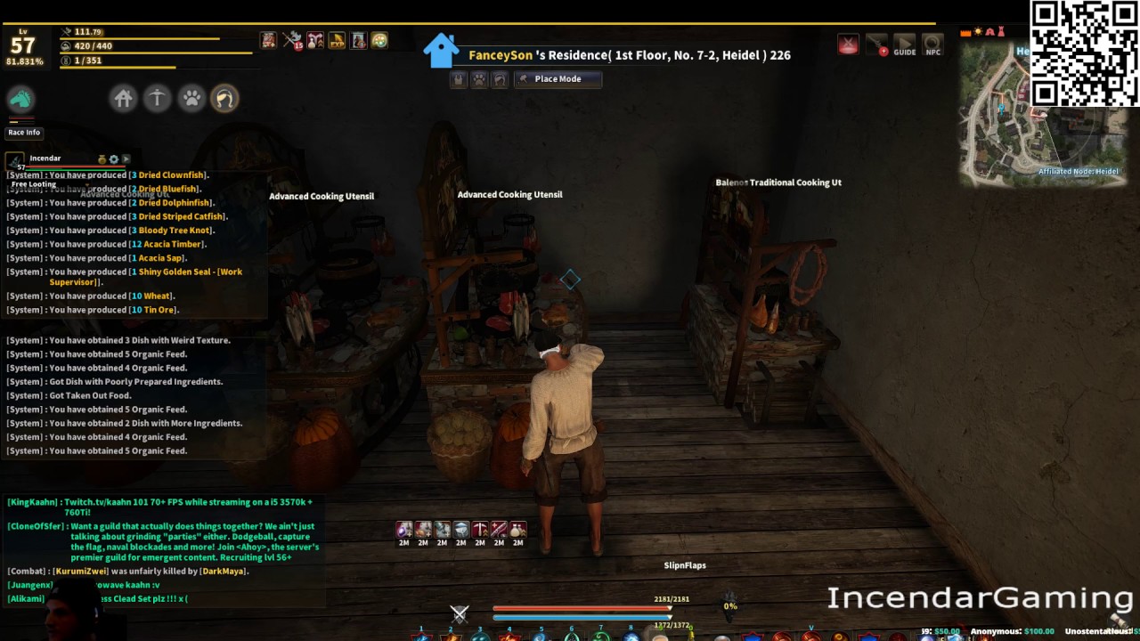 15 - 90m/hr+ Cooking Organic Feed and Coming Food Change Black Desert Online BDO