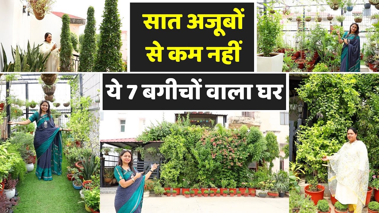 बागवानी के शौक ने तीन मंजिला घर में बना दिए 7 गार्डन 😍 Creative Garden || Unique Farming