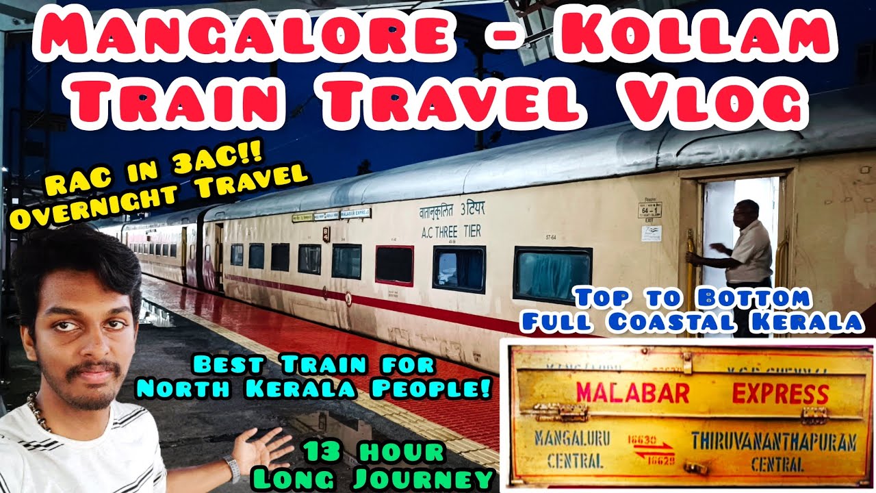 🚂 MALABAR EXPRESS Train Travel Vlog | 💥 MANGALORE - TRIVANDRUM | 🌧️ Monsoon Series | Adhiban Ganesh