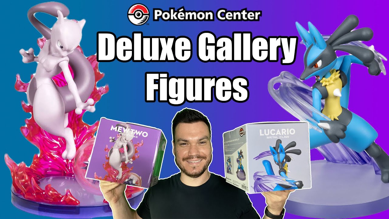 Mewtwo and Lucario Deluxe Gallery Figures from Pokemon Center