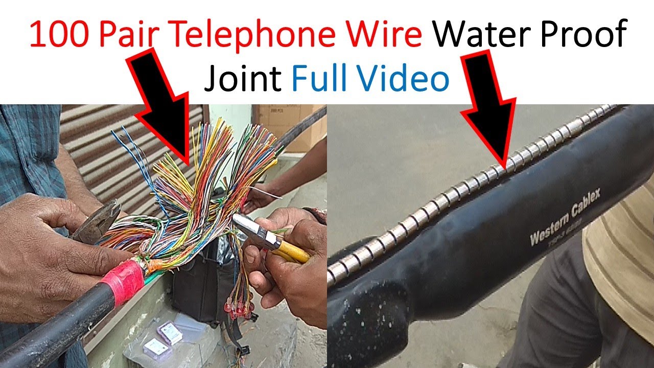 100 Pair Telephone Wire Water Proof Joint Video100  पेअर टेलीफोन तार का वॉटरप्रूफ जोड़ कैसे लगाएं ?