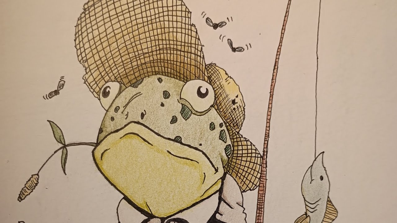 Coloring Peeper! My color pencil process. #art #color #drawing #illustration #sketching #inking 
