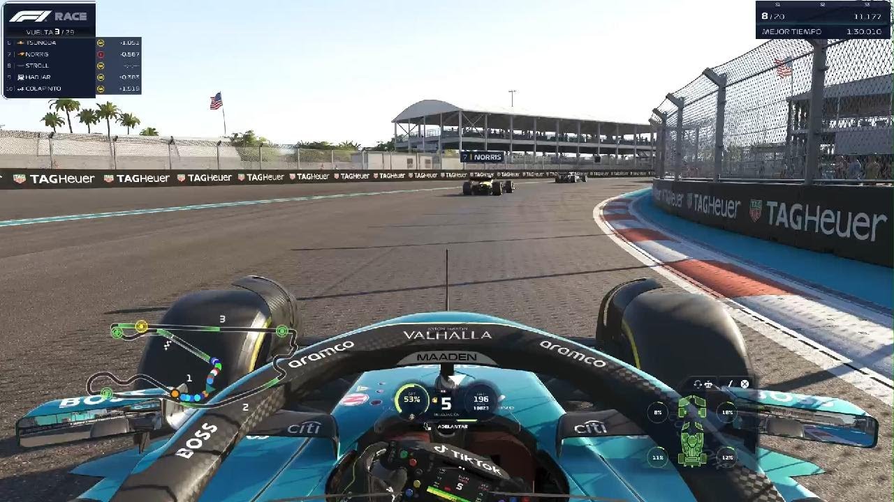 F1 25. GP PRÁCTICA 110. MIAMI 50%. ASTON MARTIN. STROLL.