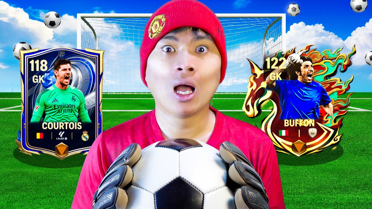 Adu kiper terbaik! Buffon 117 vs Courtois 113 di FC Mobile