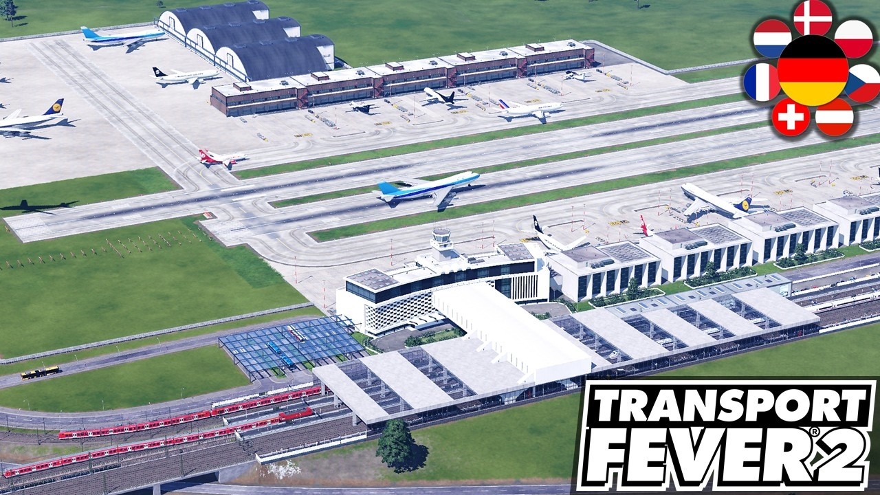 Transport Fever 2 | mega Airport-Trainstation | Deutschland Map | S8 F107