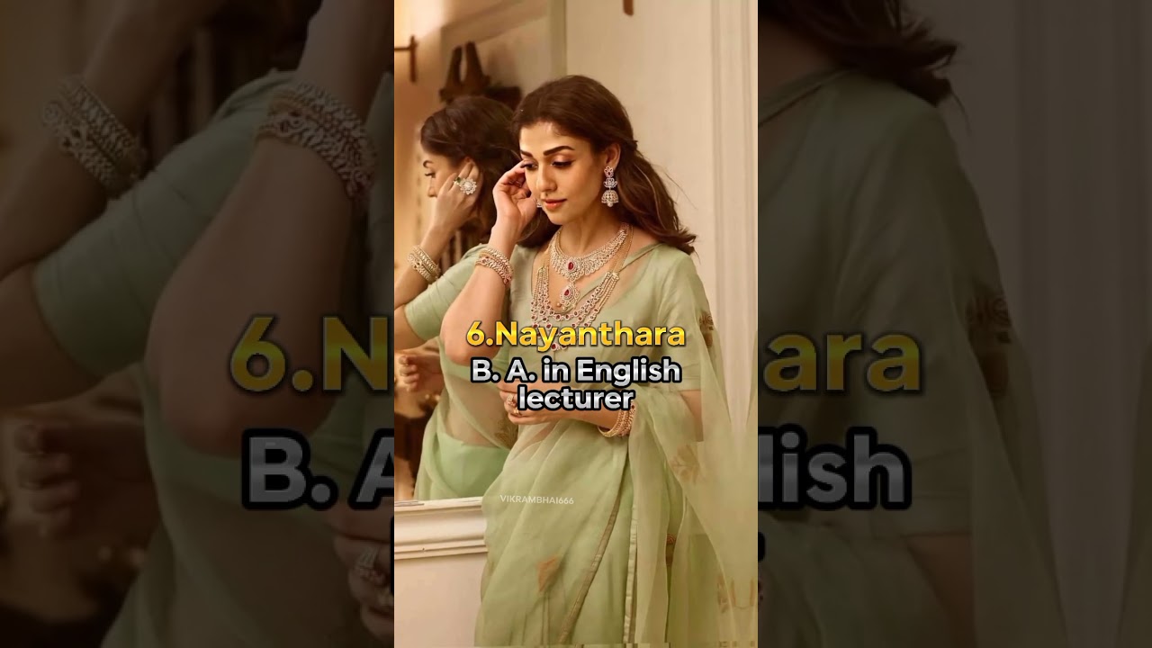Top 10 most education actress in South India 🇮🇳 #shorts #actress #education