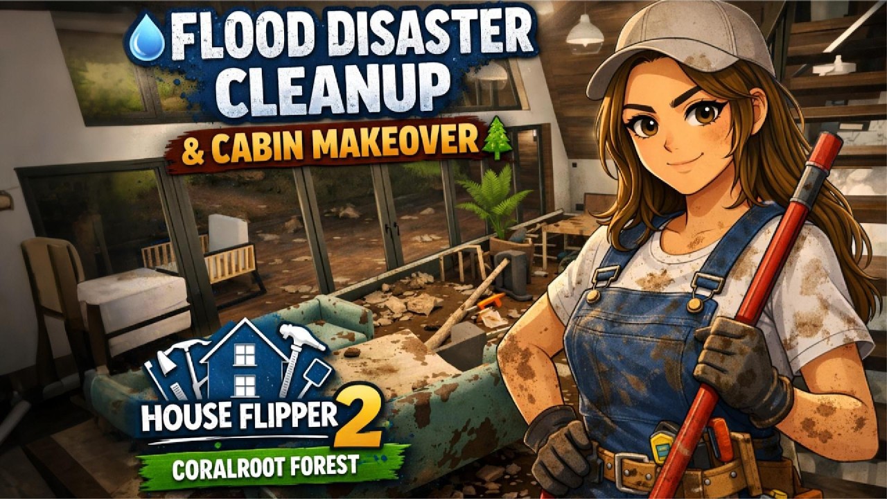Flood Disaster Cleanup & Cabin Makeover 🌲 | House Flipper 2 | No Commentary