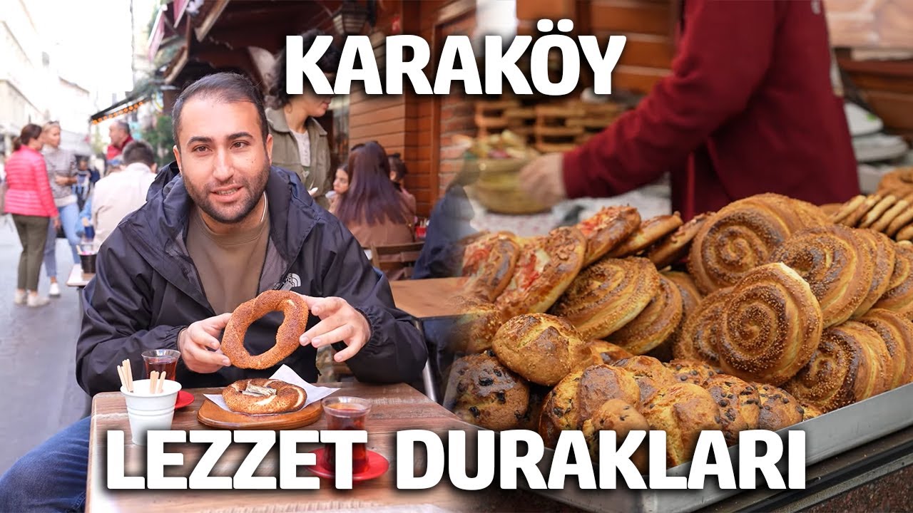 KARAKÖY LEZZET DURAKLARI | Tarihi Galata Simitçisi, Balık Dürüm, Yaprak Köfte | Karaköy'de ne yenir?
