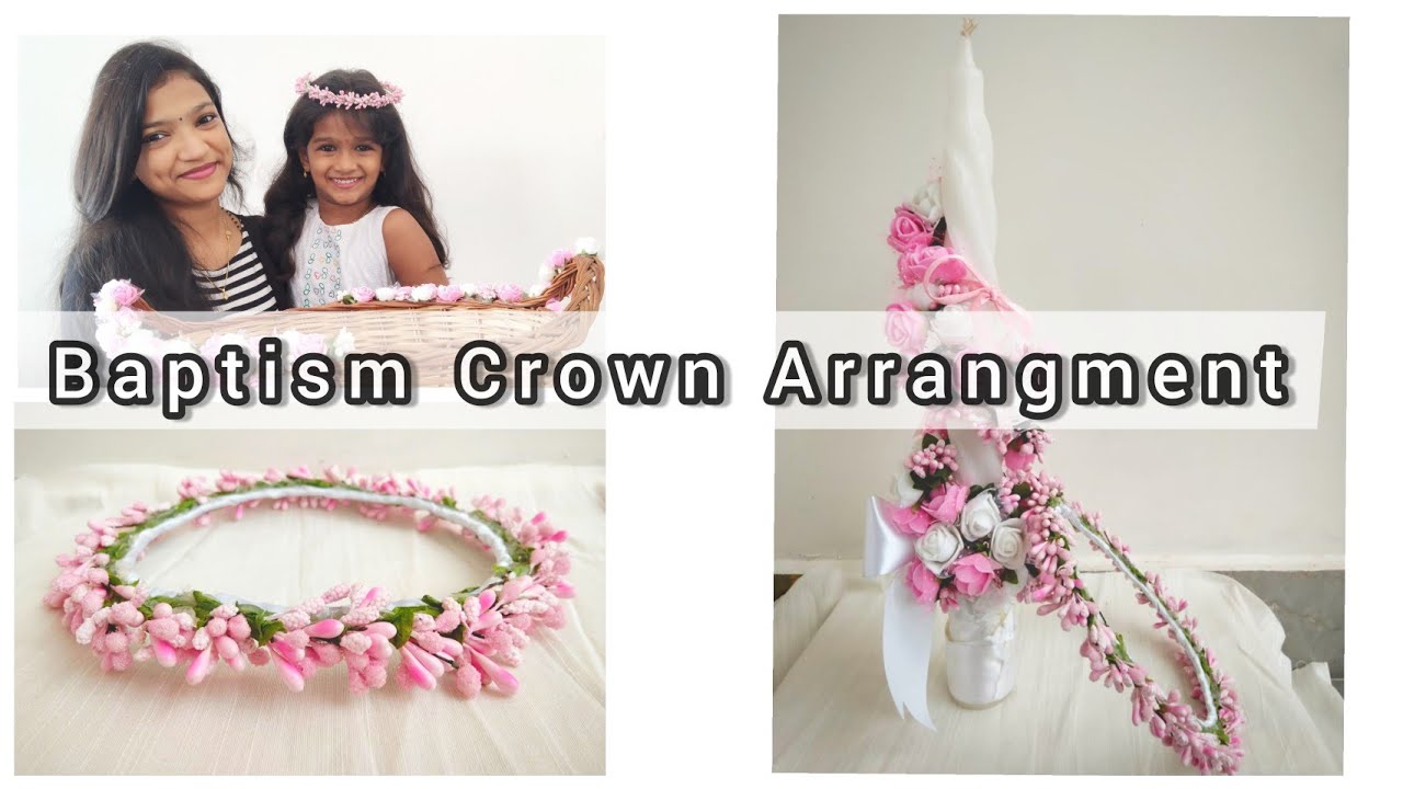 Baptism Crown Arrangment | Christening Set | മാമോദീസ ക്രൗൺ | Tiara |  Elsascookandcraft