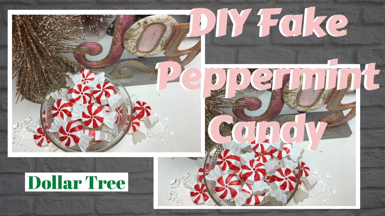 How to make Fake Peppermint Candy/Dollar Tree DIY Christmas 2021