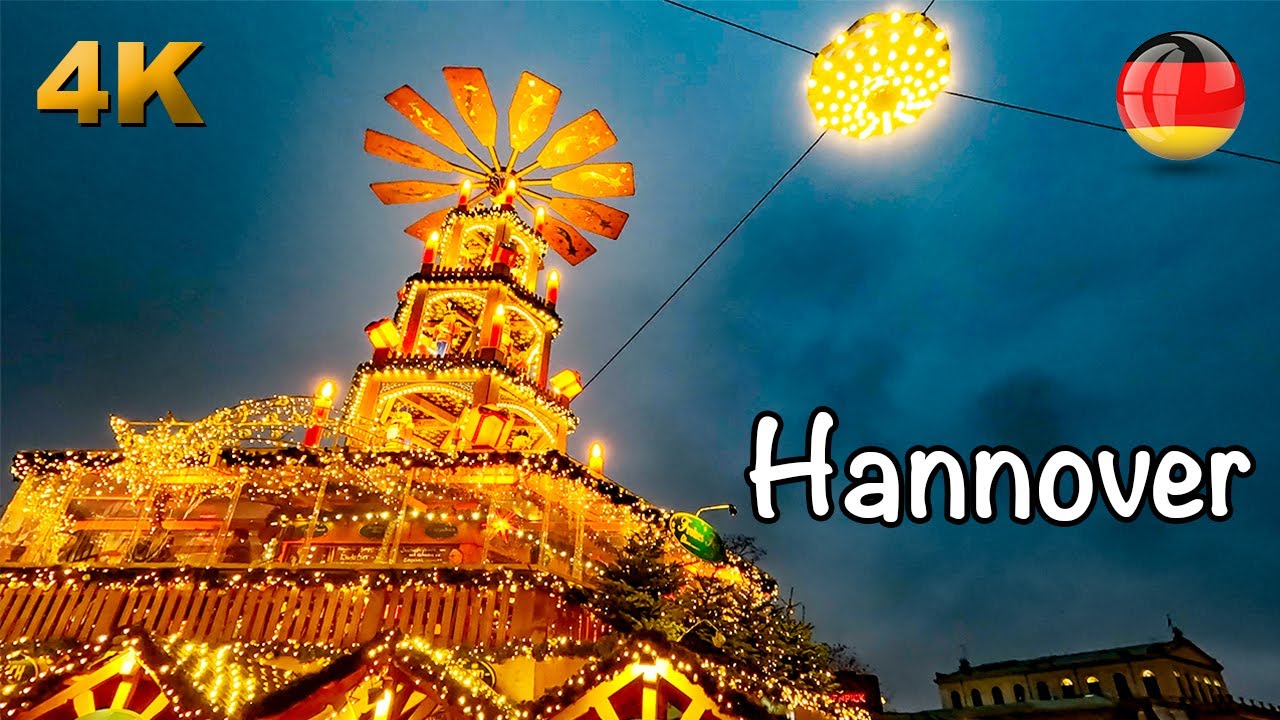 Hannover, Germany, Christmas market 4K Video 60fps HDR