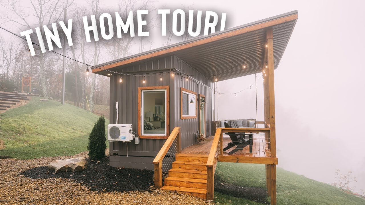 Shipping Container Tiny House Tour! 160sqft Airbnb w/ Endless View!