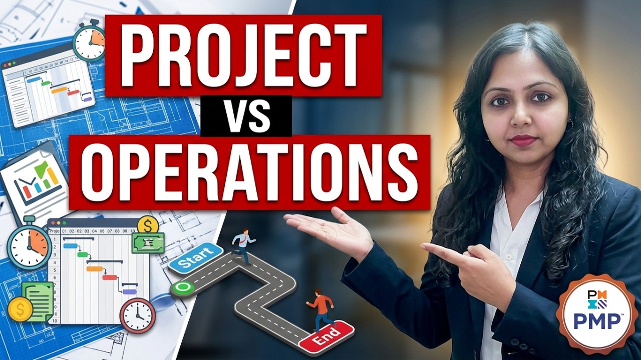 Project Versus Operations | PMP| Project Management| Operations Management
