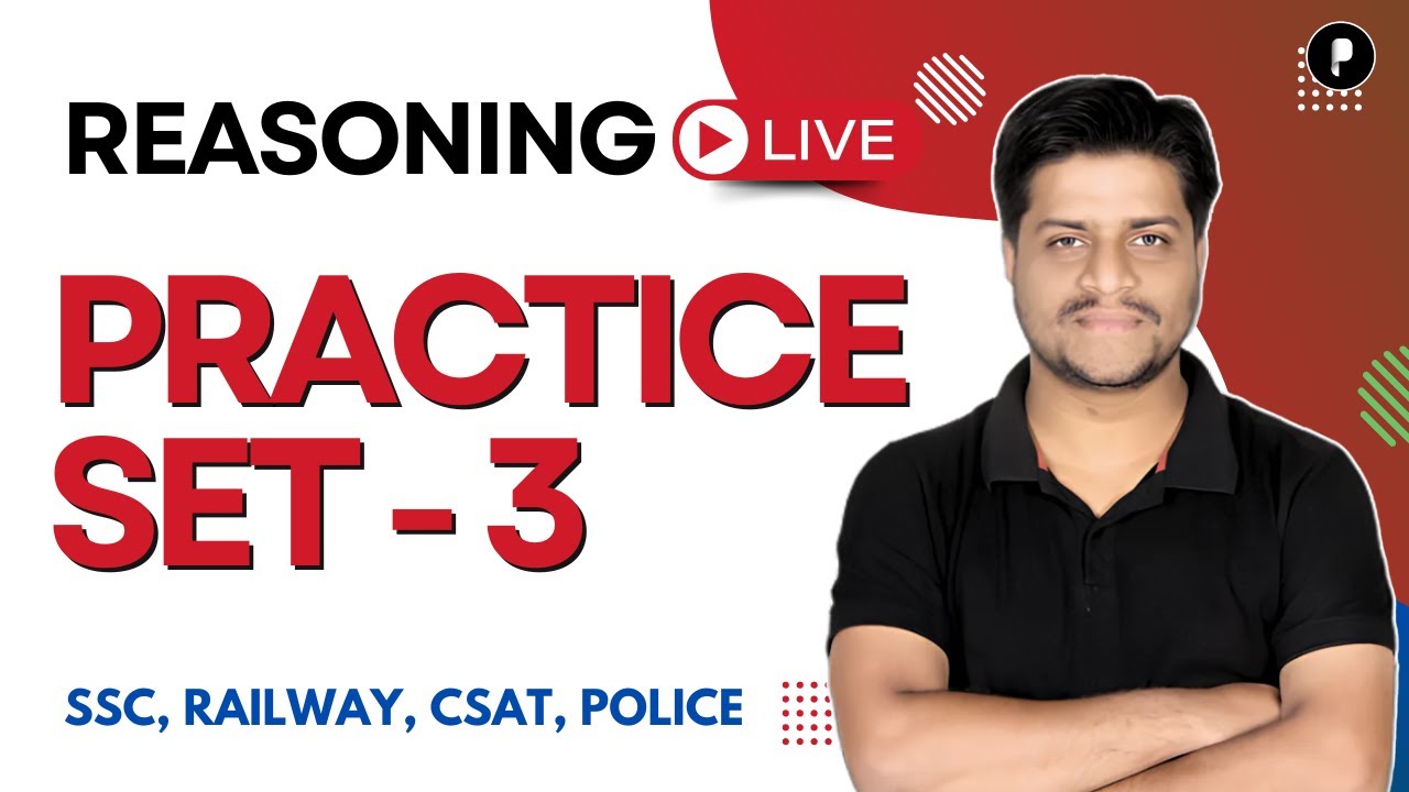 Reasoning Practice Set - 3 | Reasoning Class 2024 | Verbal Reasoning With Easy Tricks