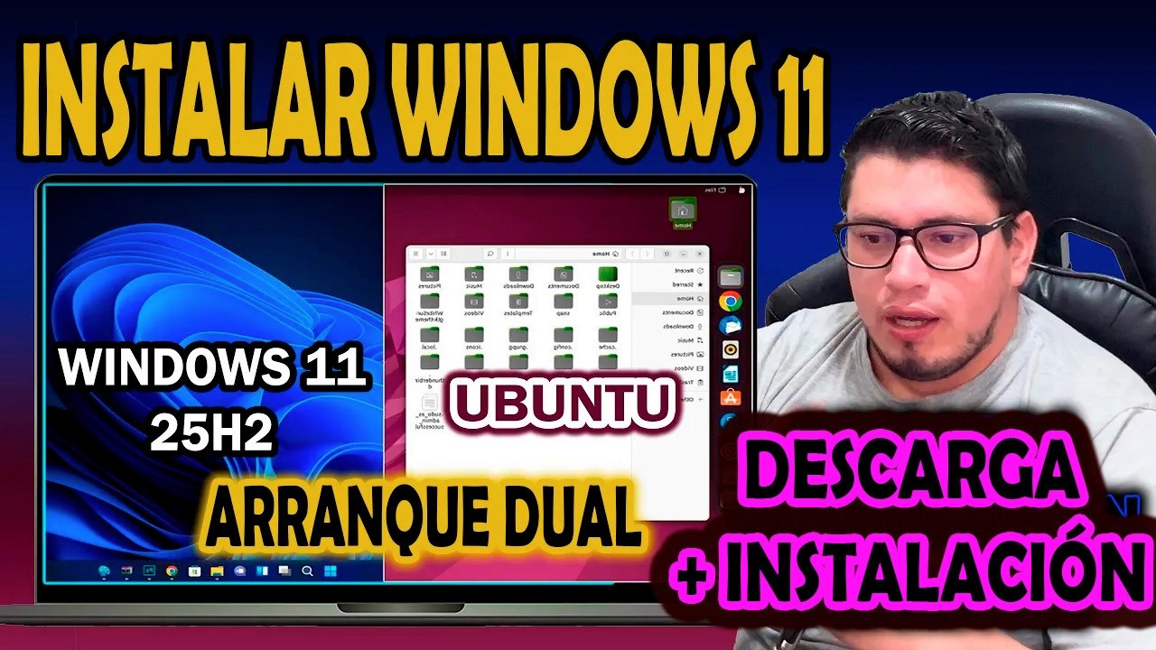 Como Instalar Windows11 25h2 junto a Linux con Dual Boot y Crear Particiones Paso a Paso
