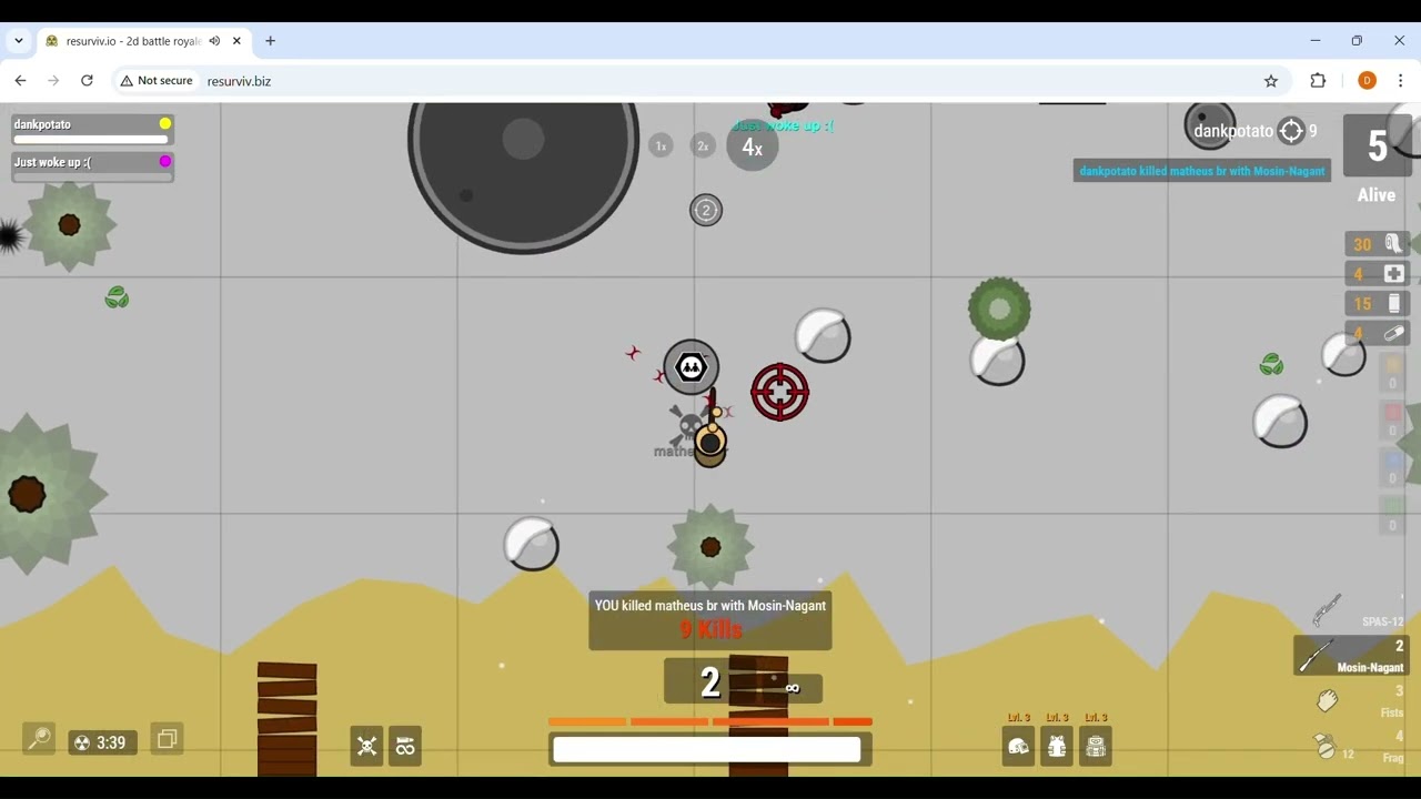 INSANE 28 kills in surviv.io but EVERYONE's a paid actor | resurviv.io