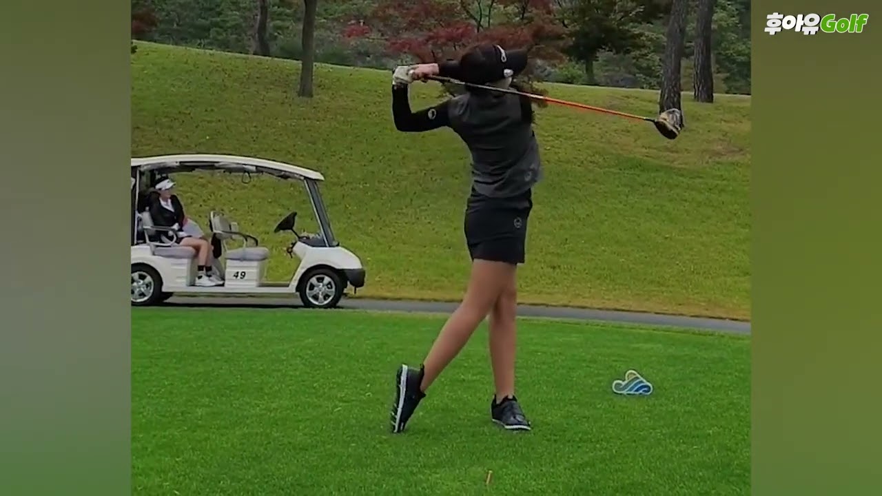 공이 클럽에 묻어나는 찰진 사운드👍 KLPGA 김진주프로 골프스윙
