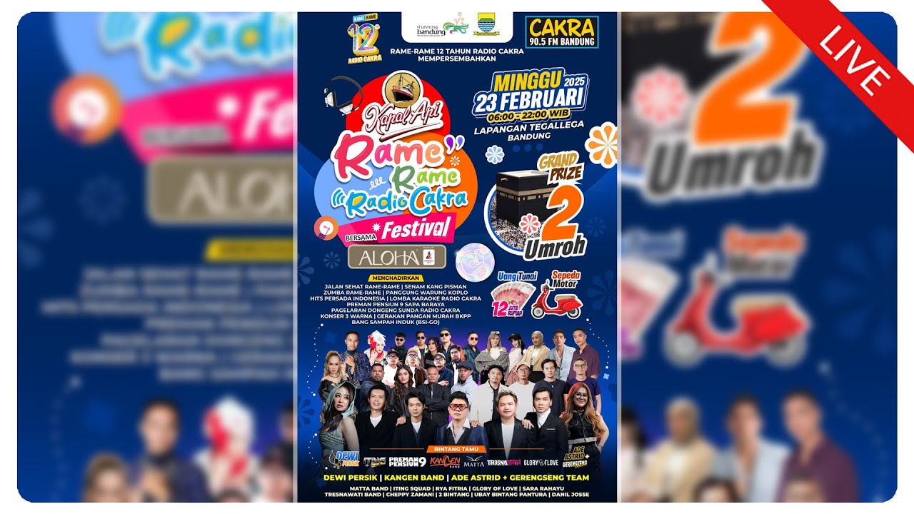 🔴 LIVE ITING SQUAD MUSIK feat DEWI PERSIK || RAME-RAME RADIO CAKRA || BANDUNG || MINGGU, 23/02/25