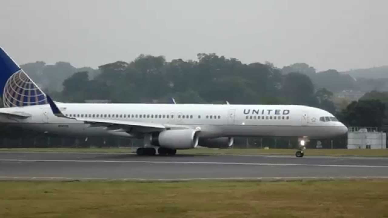 United 757 RB211 Spool Up Amazing Sound