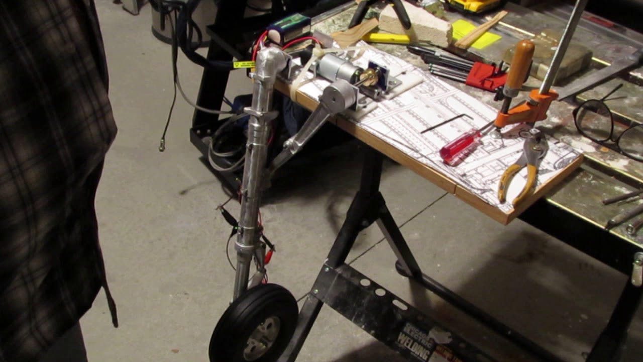 FW 190 Scratch Built Gear Test /Proof of concept, Retract mechanics