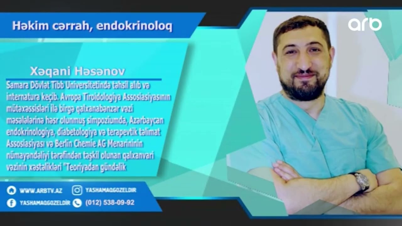 Həkim cərrah, endokrinoloq Xəqani Həsənov @Dr.Xeqani.Hesenov