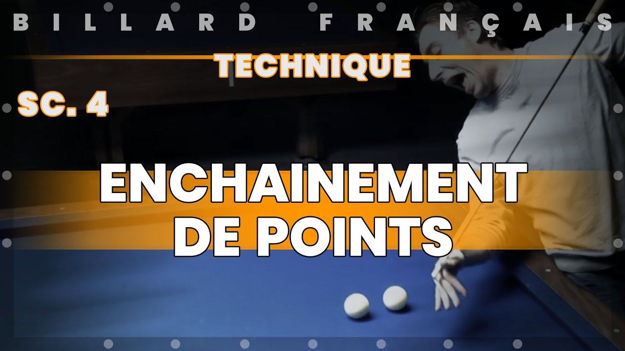 Billard Français - Un bleu au tapis - Exercice - Enchainement de points