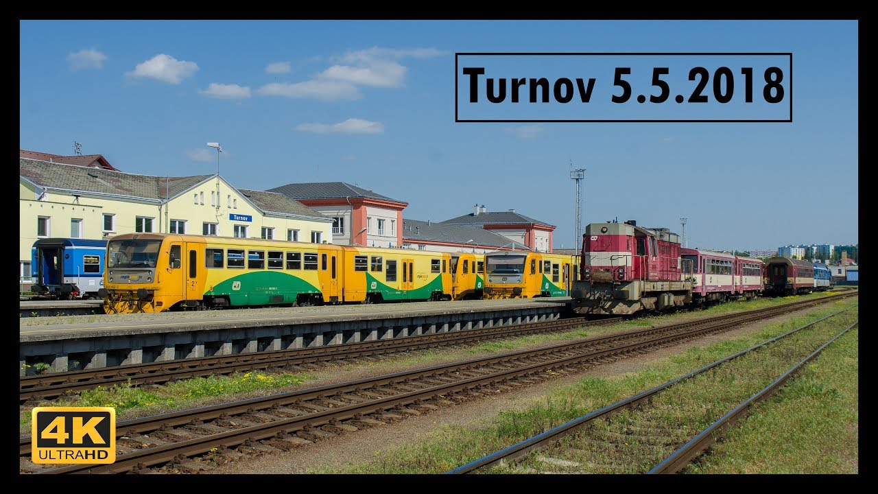 Vlaky Turnov 5.5.2018 4K