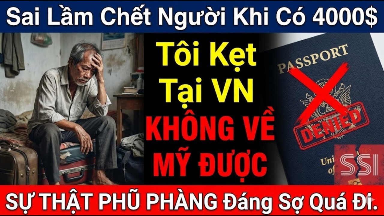 Sai Lầm Khi Mang 4000$ Về VN: Mất SSI, Kẹt Lại KHÔNG THỂ VỀ MỸ, SỰ THẬT PHŨ PHÀNG Cần Cảnh Giác.