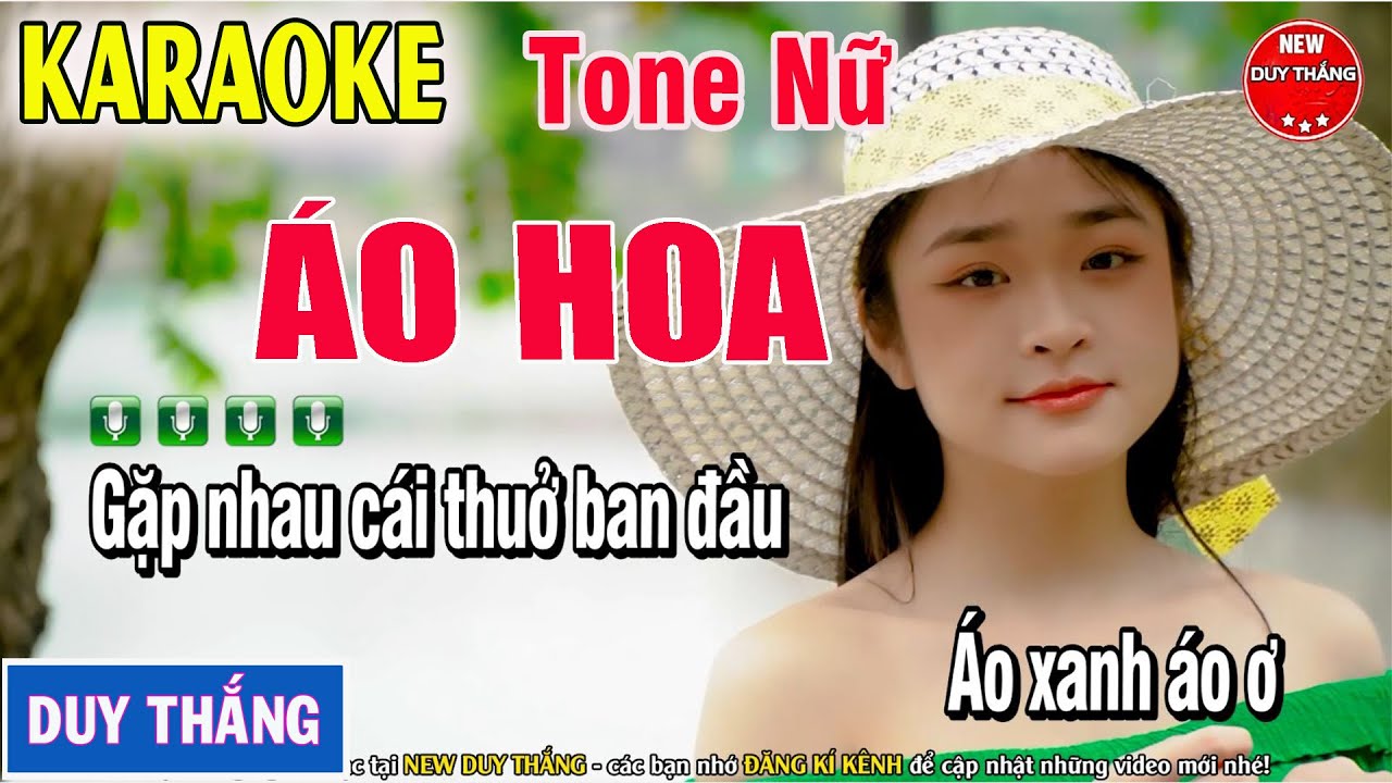 Áo Hoa Karaoke Tone Nữ Đặc Sắc - New Duy Thắng