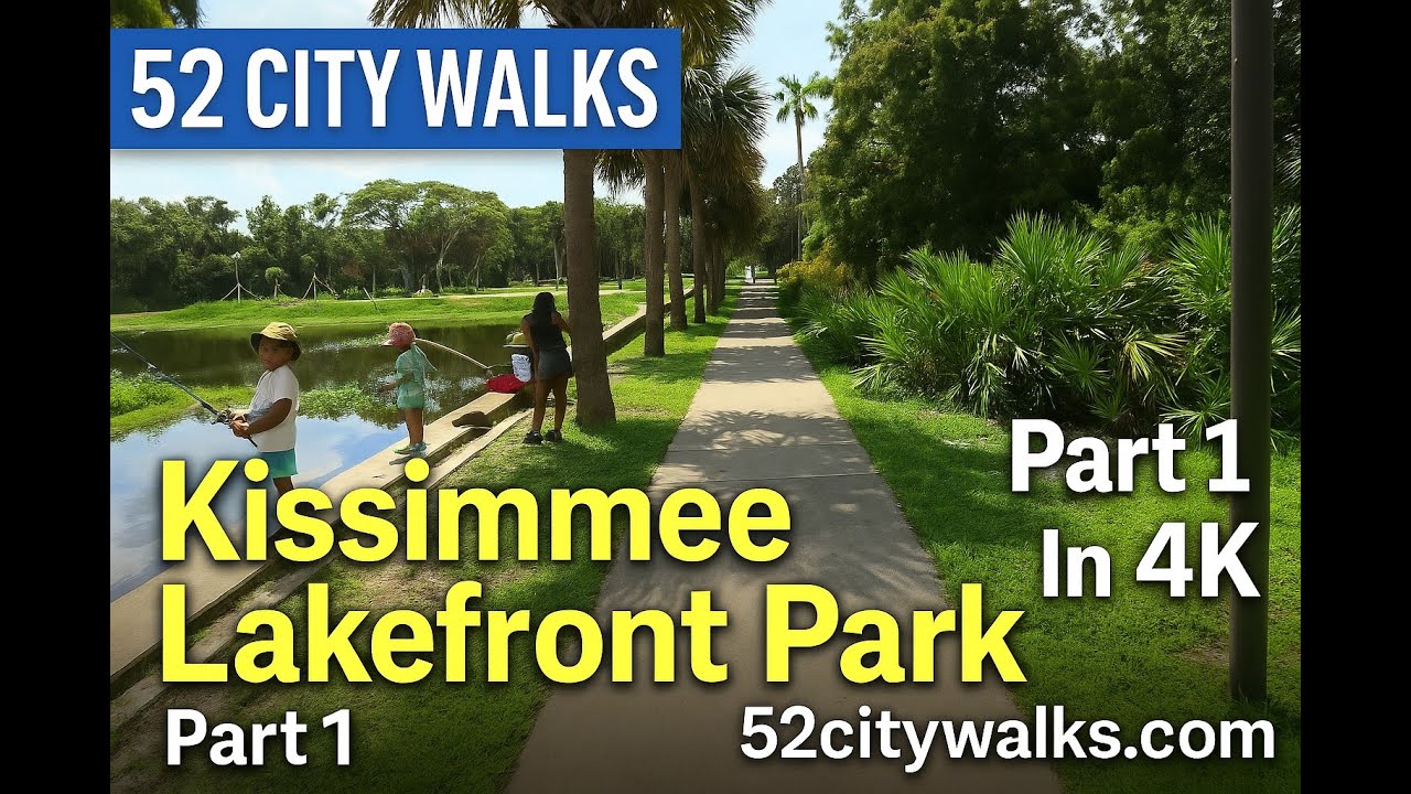 Kissimmee Lakefront Park Walk Kissimmee, Florida Near Orlando and Disney World &ndash; Part 1 | In 4K