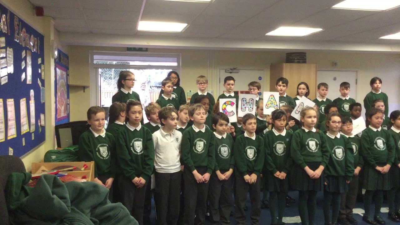 St Agnes school performing 'Be the change' for Sing Up Day 2018