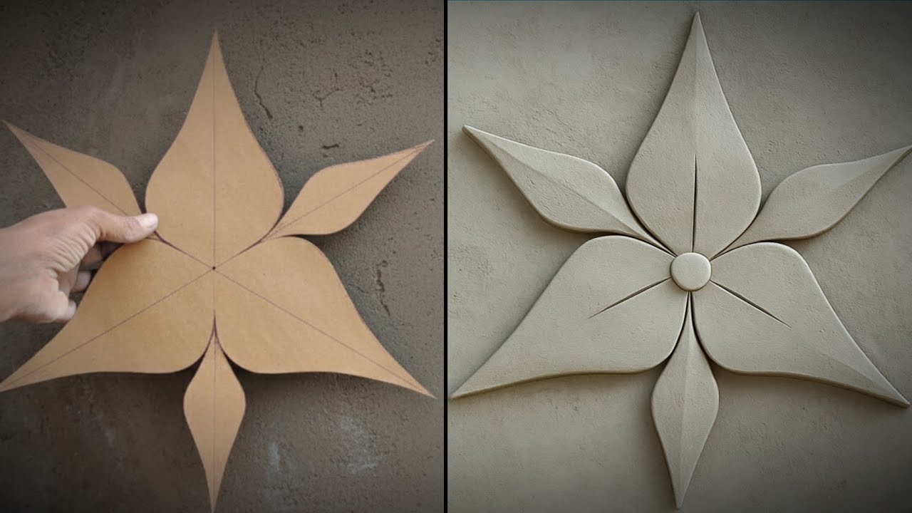 Flower farma se design kaise banaya jata hai. Wall plaster design by Rakesh babu 