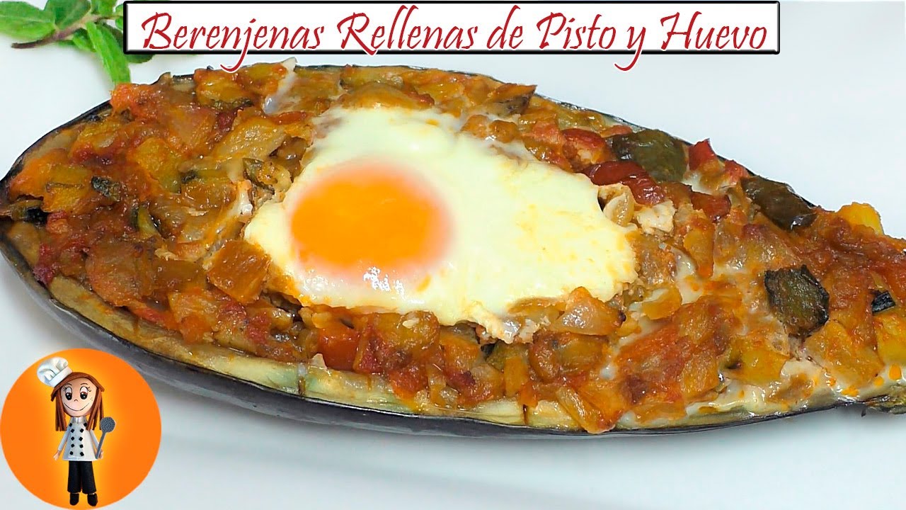 Berenjenas rellenas de pisto y huevo | Receta de Cocina en Familia